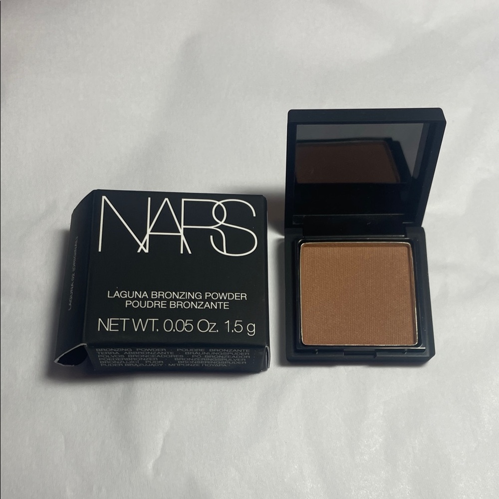 NARS Mini Set Bronzing powder in Laguna mini lipstick in body heat NIB